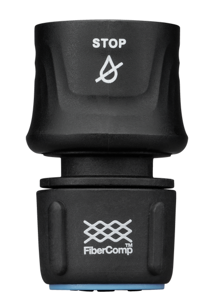 Конектор для шланга Fiskars FiberComp&trade; STOP 1/2&rdquo;-5/8&rdquo; (13-15 мм) з автостопом (1054789) 1054789 фото