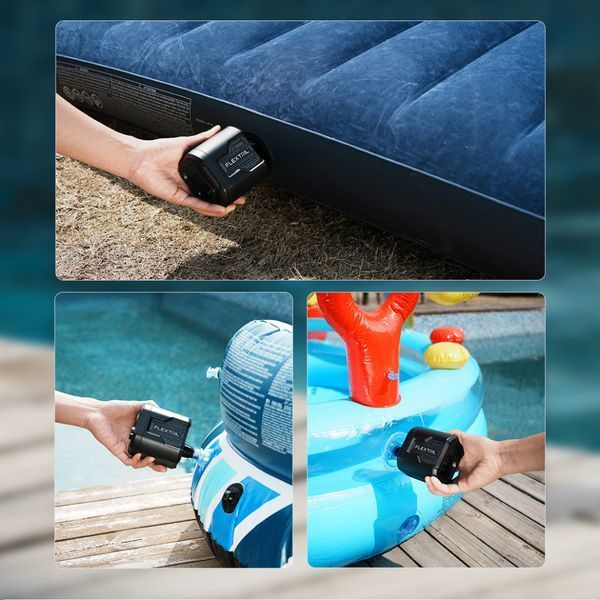 Портативний повітряний насос Flextail Evo Pump 3, 1000 л/хв, чорний EP3G1300-BK-i фото