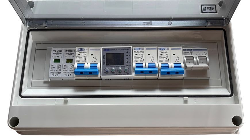Щит захисту по змінному струму TOMZN/TAXNELE 1 фаза АС НТ IP65 щит.35 фото