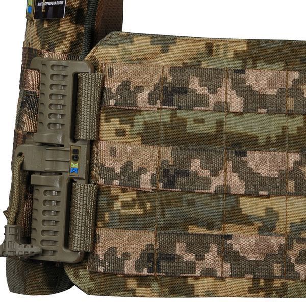 Тактичний жилет - плитоноска (чохол) Ares gen.2 зі швидким бічним і верхнім скиданням піксель (без плит) (00000001961) 2606 фото