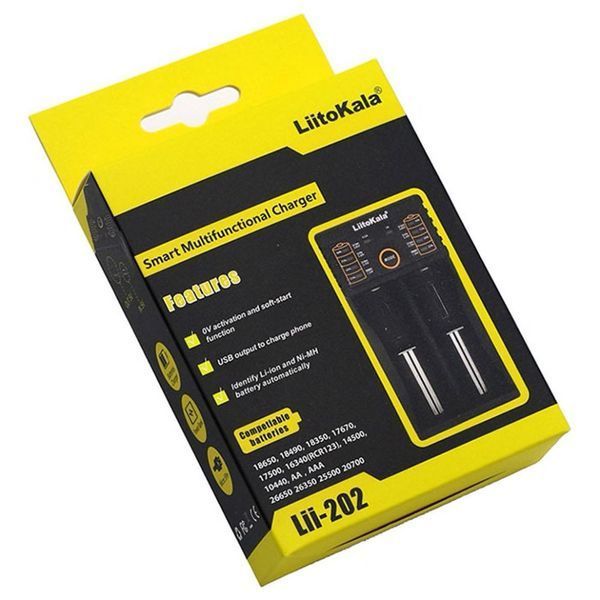 Зарядное устройство для Liitokala Lii-202, Ni-Mh/Li-ion/Li-Fe/LiFePO4, USB, Powerbank, LED, Box Lii-202 фото