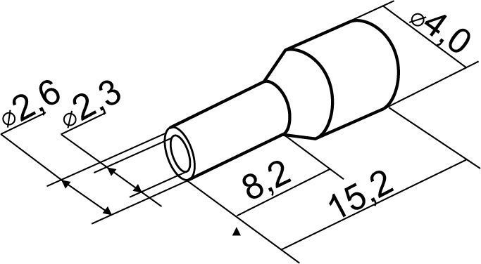 Наконечники трубчасті НТ 2,5-08 зелені (100шт) АСКО-УКРЕМ A0060010095 фото