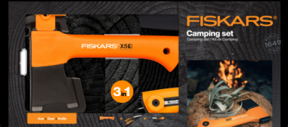 Подарочный набор Fiskars (Топор XXS X5 1015617 + нож + пила) 1057912 1057912 фото