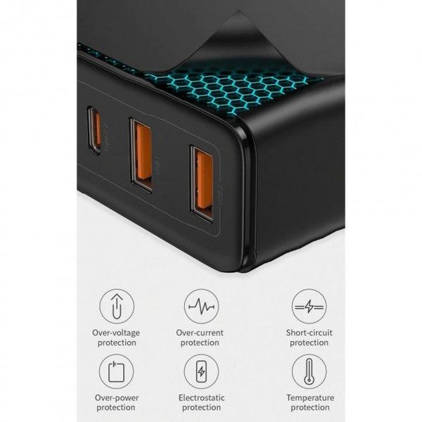 Мережевий зарядний пристрій Baseus GaN2 Pro Quick Charger (100W) чорний CCGAN2P-L02 фото