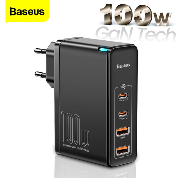 Мережевий зарядний пристрій Baseus GaN2 Pro Quick Charger (100W) чорний CCGAN2P-L02 фото