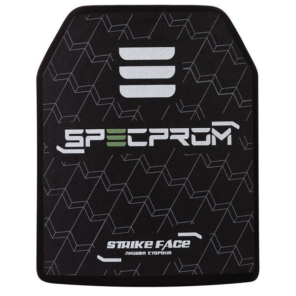 Поліетиленова бронеплита SPECPROM 3-го класу. Вага 1,4 кг. Розмір 25 на 30 см. Чорна (00000003285) 4408 фото