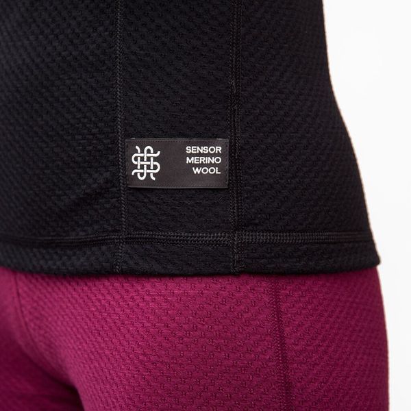 Термофутболка жіноча Sensor Merino DF LS black 15100029, SW11M-black-L SW11M-black-L фото