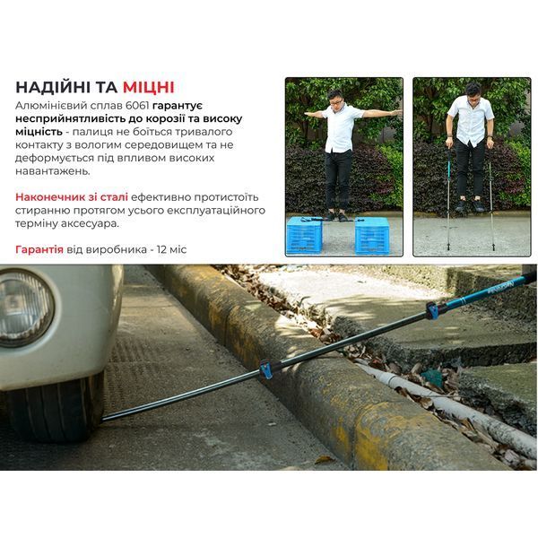 Трекинговая палка телескопическая для походов и спортивной ходьбы Naturehike Men ST 01 6061 AL NH17D001-Z алюминий Зеленая 6975641885634 фото