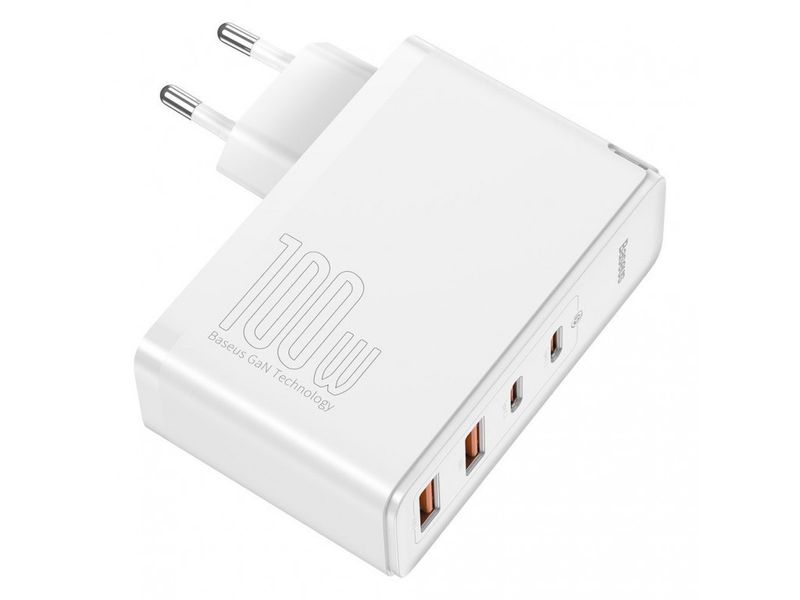 Мережевий зарядний пристрій (100W) Baseus GaN2 Pro Quick Charger (100W) Белий (CCGAN2P-L02) CCGAN2P-L02 фото