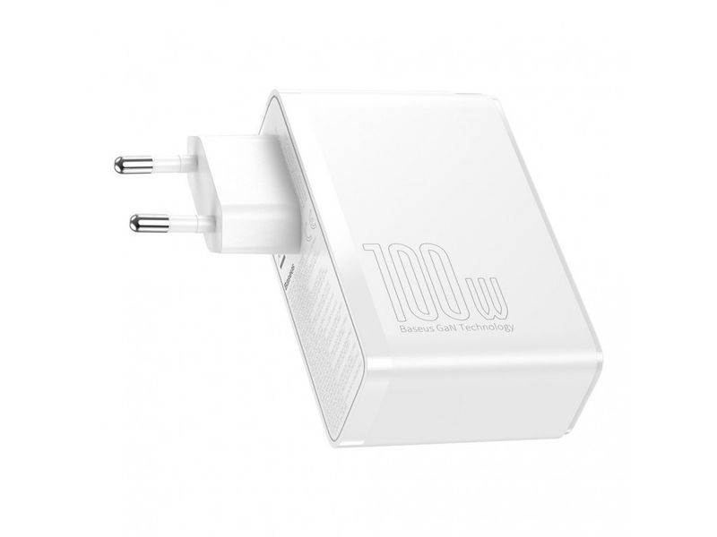 Мережевий зарядний пристрій (100W) Baseus GaN2 Pro Quick Charger (100W) Белий (CCGAN2P-L02) CCGAN2P-L02 фото