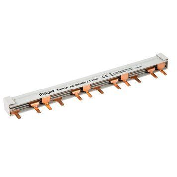 Шина гребенчатая Hager KB363A 3P 10мм&sup2; 12M KB363A фото