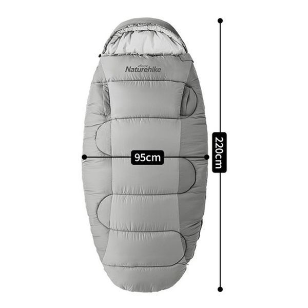 Спальный мешок овальный Naturehike PS300 CNK2350WS026, серый 6976507664257 фото