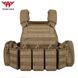 Плитоноска Yakeda VT-6031-6 поліестер 600D з системою MOLLE з підсумками Койот VT-6031-CP фото 2