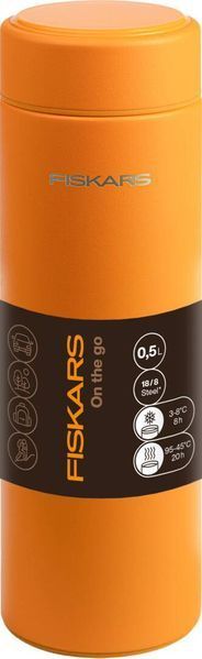 Термос Fiskars On-the-go 0.5 л, цвет оранжевый (1078698) 1078698 фото