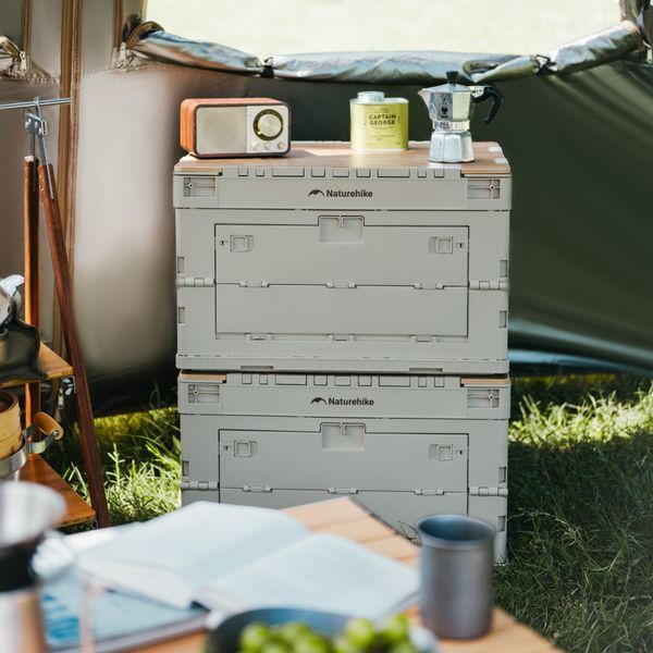 Складаний контейнер Naturehike CNK2450XB020, 23 л, бежево-сірий 6927595793626 фото