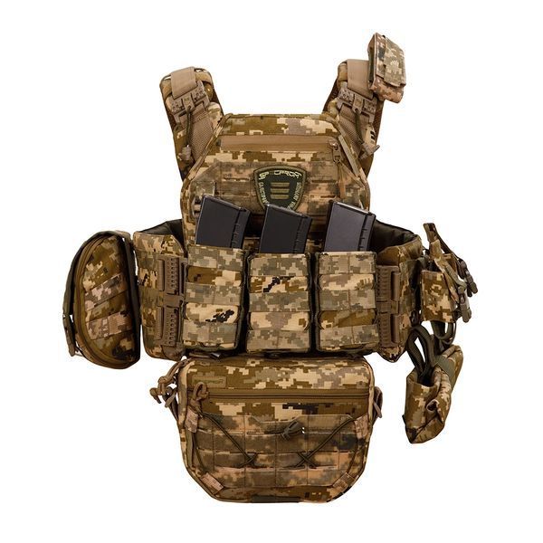 Плитоноска Warmor gen.3 Pro Max XL Піксель ММ14. Система швидкого скидання. 7 підсумок. (Великого розміру) 4087 фото