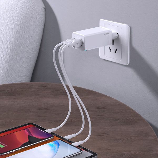 Сетевое зарядое устройство Baseus GaN2 Lite Quick Charger 65W (1 Type-C + 1 USB) (CCGAN2L-E02) CCGAN2L-E02 фото