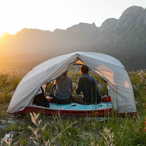 Намет надлегкий двомісний з футпринтом Naturehike Star-River 2 Updated NH17T012-T, 20D, сіро-червоний 6927595716489 фото