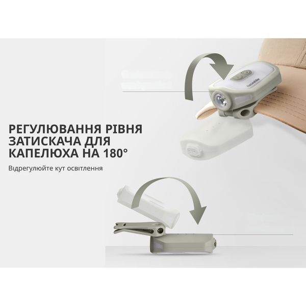 Ліхтар з кліпсою Naturehike NH21ZM013, бежевий 6927595798973 фото