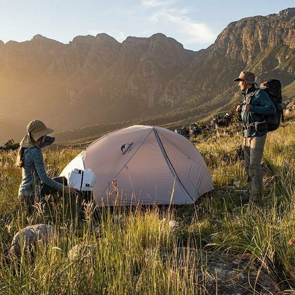 Намет надлегкий двомісний з футпринтом Naturehike Star-River 2 Updated NH17T012-T, 20D, сіро-червоний 6927595716489 фото