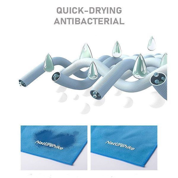 Рушник антибактеріальний швидковисихаючий Fitness Naturehike NH20FS009, 160*80, чорний 6927595749982 фото