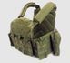 Плитоноска Yakeda VT-6031-6 полиэстэр 600D с системой MOLLE с подсумками Олива арт.054 фото 3