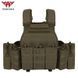 Плитоноска Yakeda VT-6031-6 полиэстэр 600D с системой MOLLE с подсумками Олива арт.054 фото 5