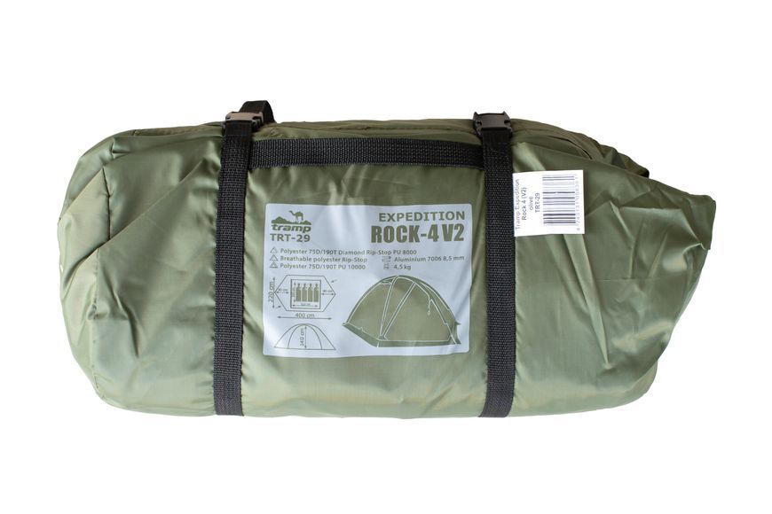 Палатка Tramp ROCK 4 (V2) зеленая (TRT-029-green) TRT-029-green фото