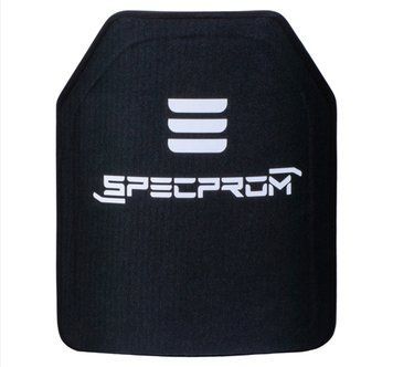 Поліетиленова бронеплита SPECPROM 3-го класу. Вага 1,7 кг. Розмір 25 на 30 см. Чорна (00000002810) 4438 фото