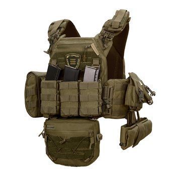 Плитоноска Warmor gen.3 Pro Max XL Олива. Система швидкого скидання. 7 підсумок. (Великого розміру) 4089 фото