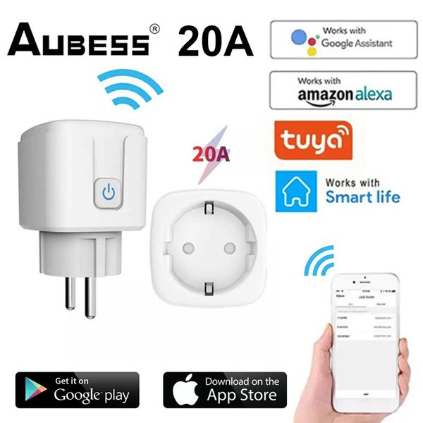 Смарт розетка Aubess 20A с WI-FI подключением к телефону AUB20A фото