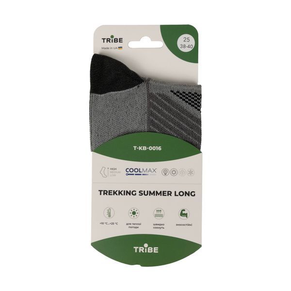 Носки Tribe Trekking Summer Long T-KB-0016-grey, 38-40 T-KB-0016-grey-38-40 фото