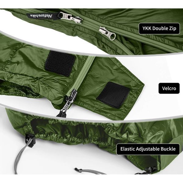 Спальный мешок с натуральным пухом Naturehike CWM295 CNK2300SD013, зеленый 6976023920882 фото