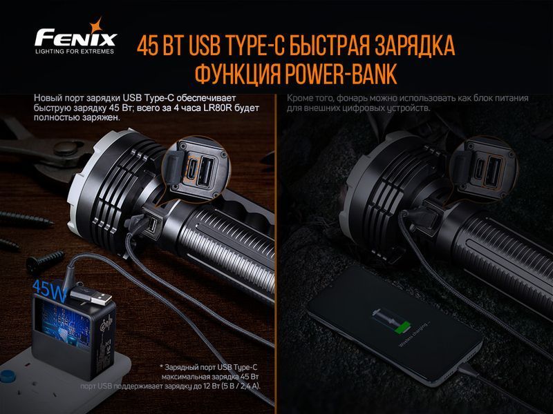 Фонарь ручной Fenix ​​LR80R LR80R фото