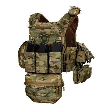 Плитоноска Warmor gen.3 Pro Max XL Мультикам. Система швидкого скидання. 7 підсумок. (Великого розміру) 4091 фото