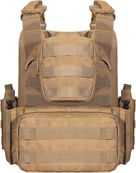 Плитоноска-разгрузочный жилет YAKEDA VT-6026-1 с подсумками и системой MOLLE Койот арт.056 фото