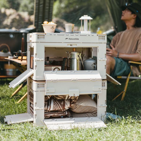 Складаний контейнер Naturehike CNK2450XB020, 52 л, бежево-сірий 6927595798522 фото