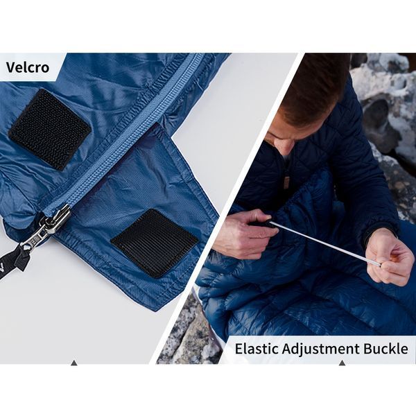 Спальный мешок с натуральным пухом Naturehike CWM295 CNK2300SD013, голубой 6976023920899 фото