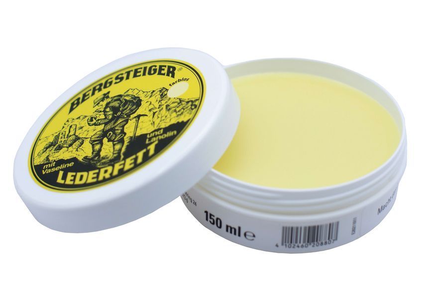 Водоотталкивающая пропитка для обуви HeySport Bergsteiger-Leather-Grease colourless 150 ml 20880000 фото