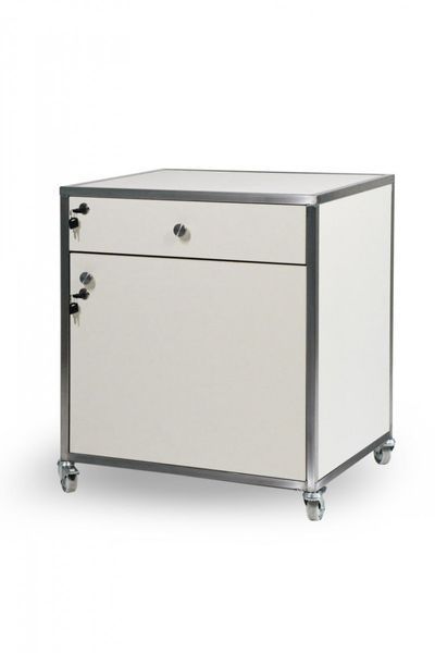 Тумба медицинская мобильная C.box CMM-1DD-2-NATA ALU BM0134 фото