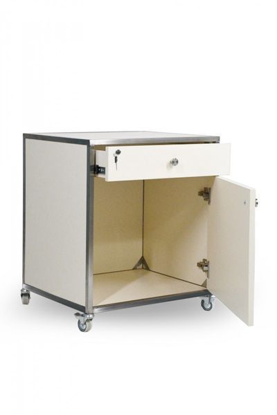 Тумба медицинская мобильная C.box CMM-1DD-2-NATA ALU BM0134 фото
