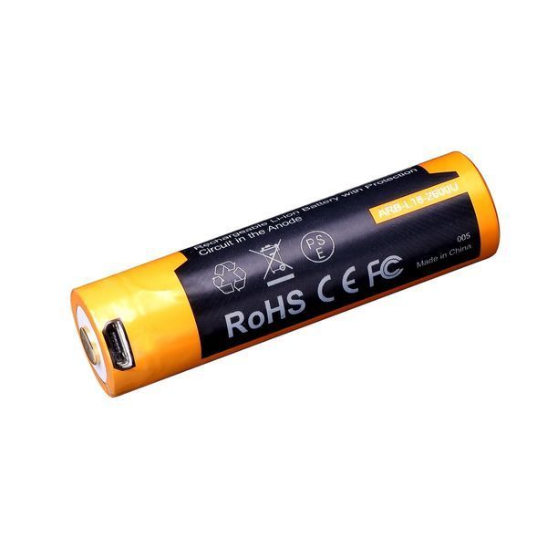 Аккумулятор 18650 Fenix ​​(2600 mAh) micro usb зарядка ARB-L18-2600U фото