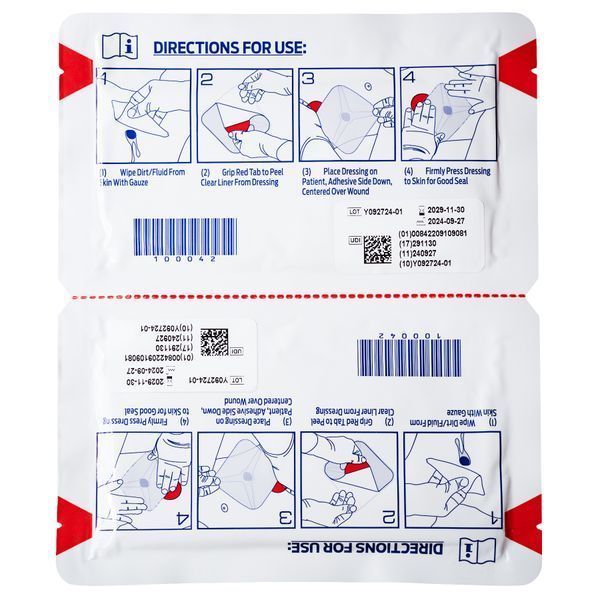 Окклюзионная наклейка HyFin Vent Compact Chest Seal Twin Pack к.11 фото