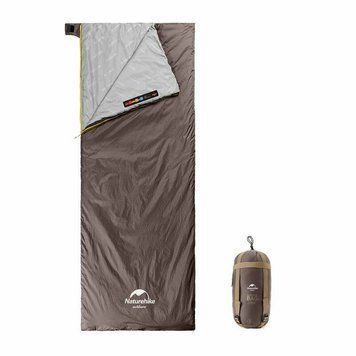 Спальник надлегкий Naturehike Summer LW180 NH21MSD09 правий, (15&deg;C), p-p XL, коричневий 6927595777985-R фото