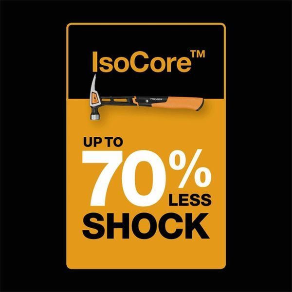 Молоток Fiskars IsoCore (L) 20oz / 13.5 "(156001) 1020214 1020214 фото