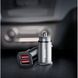 Автомобільний швидкий зарядний пристрій Baseus Square Metal QC 3.0 30W 2USB 5A в прикурювач Black арт.220 фото 6