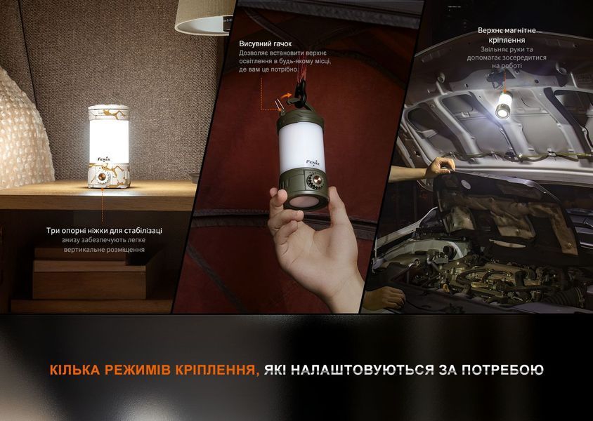 Ліхтар кемпінговий Fenix CL26R Pro, темно-зелений CL26RPROGR фото