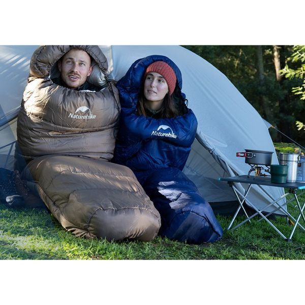 Спальник с капюшоном Naturehike MJ300 CNK2300SD014, темно-голубой 6976023923081 фото