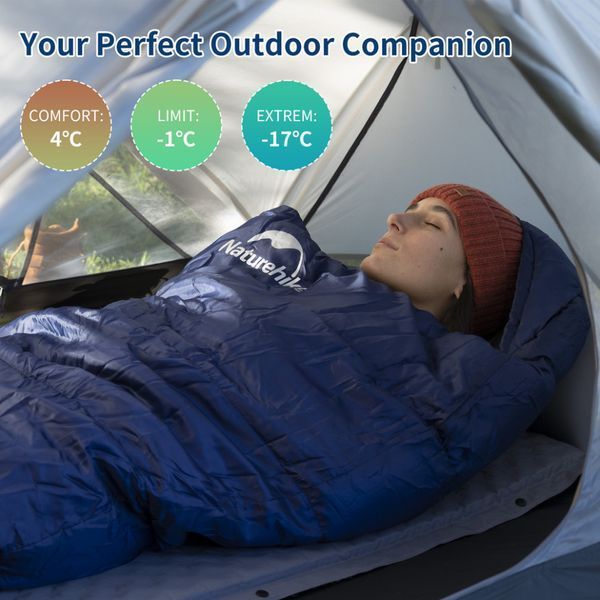 Спальник с капюшоном Naturehike MJ300 CNK2300SD014, темно-голубой 6976023923081 фото
