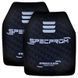 Комплект поліетиленових бронеплит SPECPROM 3-го класу. Вага 1,4 кг. Розмір 25 на 30 см. Чорна. 2 шт. 2731 фото 1